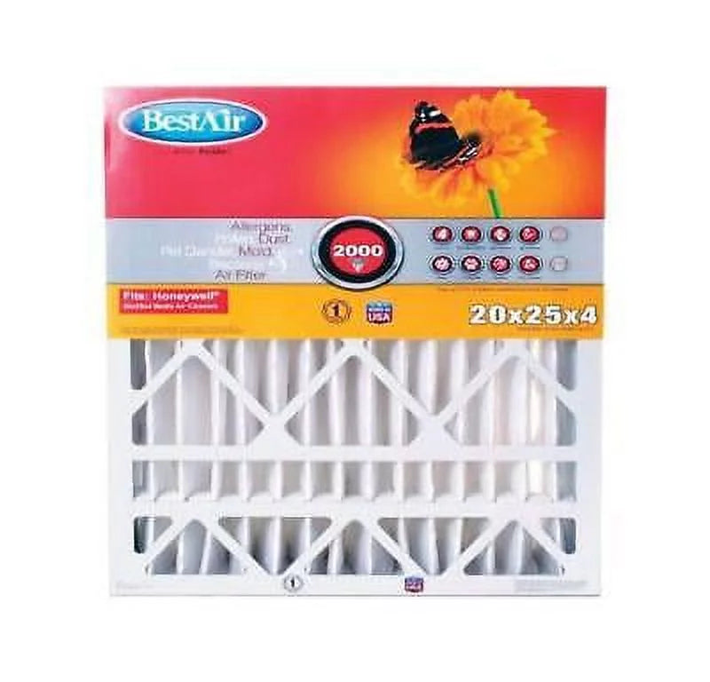 Pleated MERV in. 3) H Filter (Pack x of 11 D oxygen 20 25 in. W in. x BestAir 4