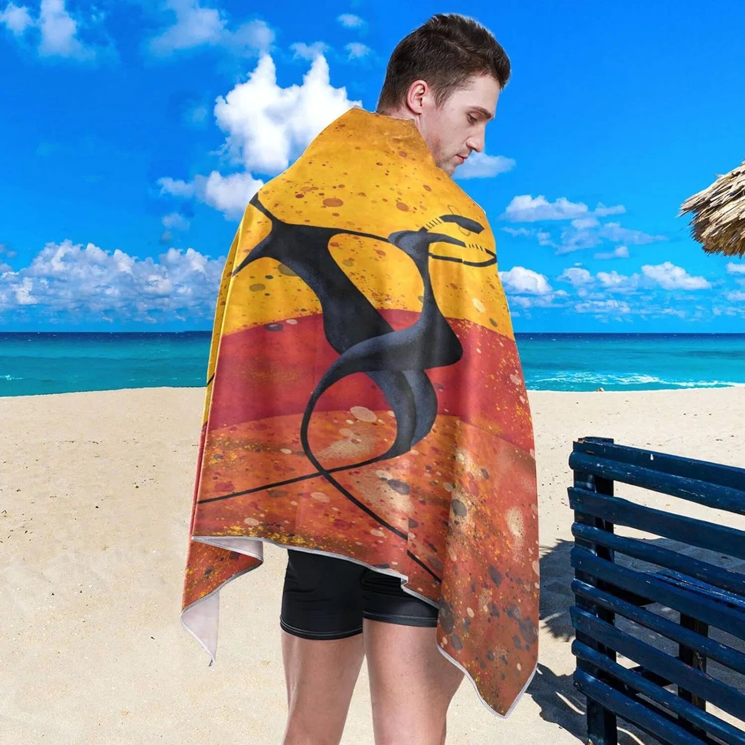 '- Lightweight Oversized Bestwell Compact Couple African Towel Towels Quick Camping Beach Holiday（560） Travel - Towel Dry Absorbent for Dancers Swimming Super