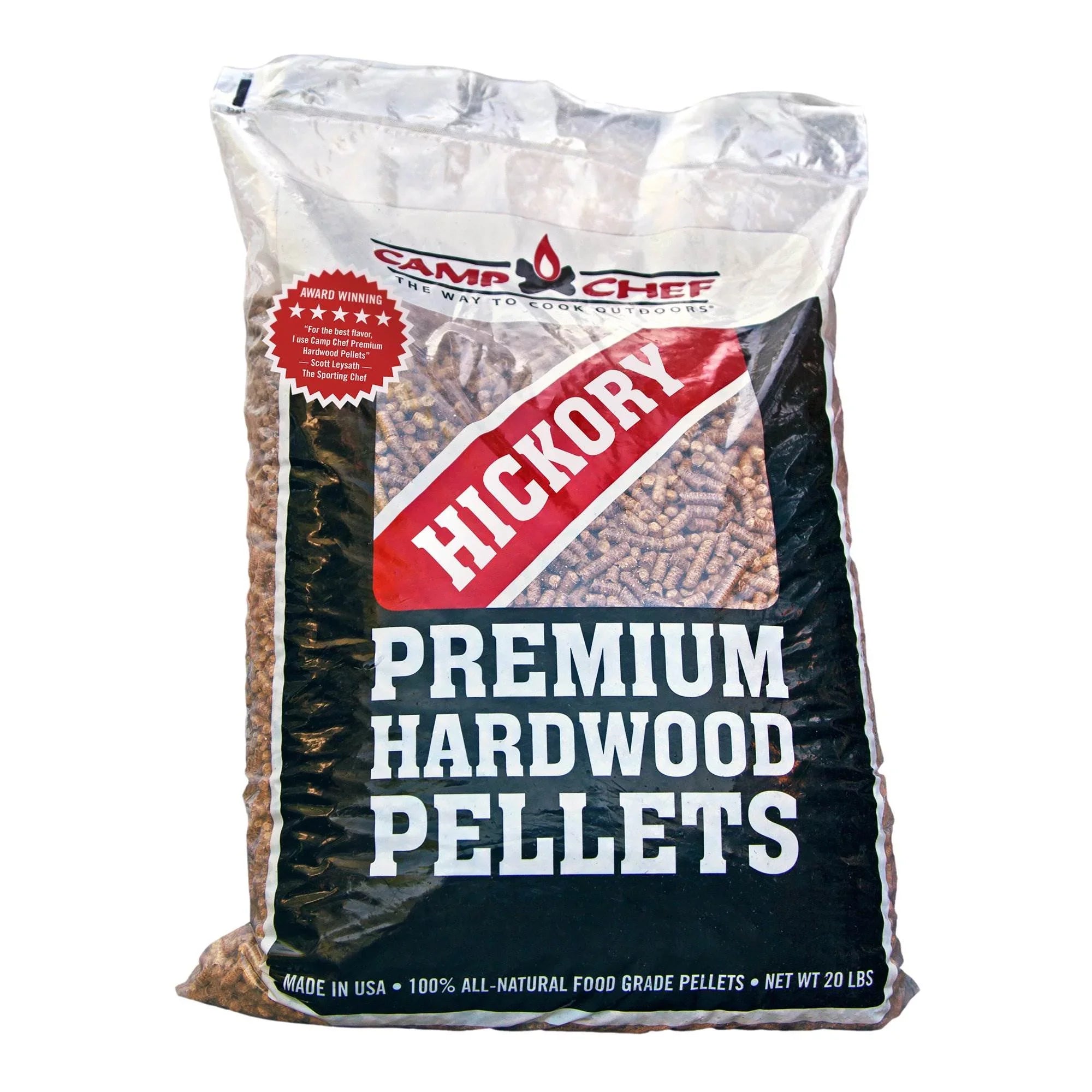 Camp Hardwood Smoker Hickory BBQ lbs Premium Chef 20 (2 Pack) Pellets, Grill