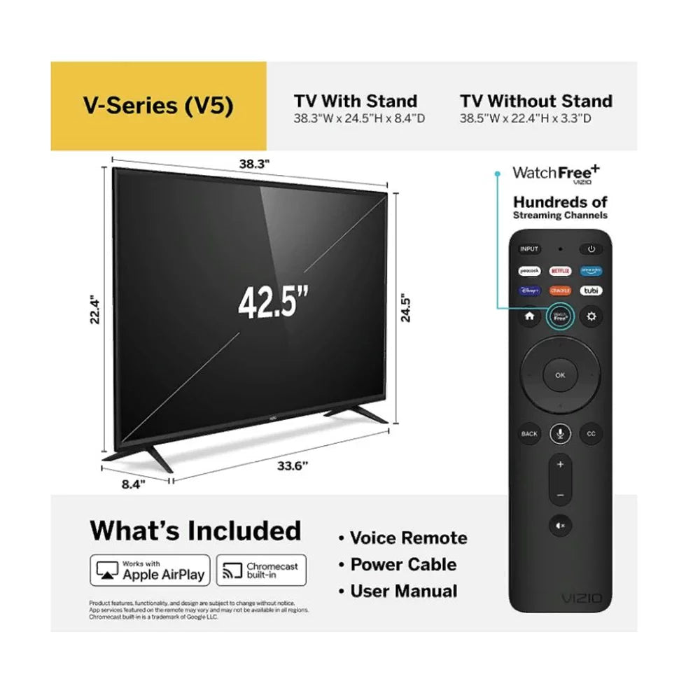 VIZIO Restored LED 43" - UHD SmartCast TV Class V-Series (Refurbished) 4K V435-J01