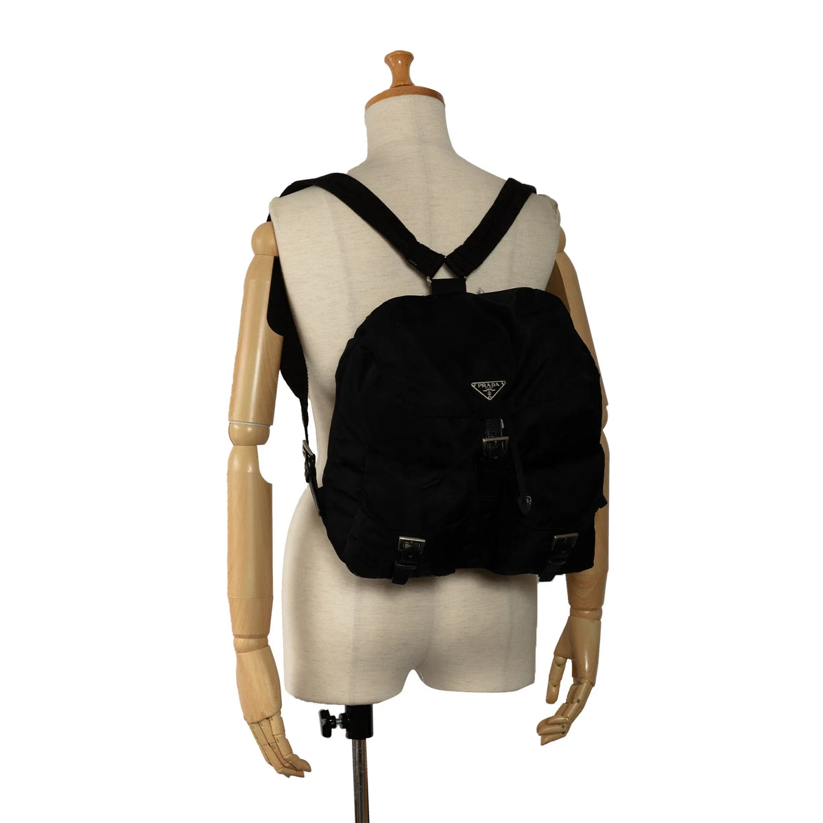 (Fair) Pre-Owned Tessuto Prada Backpack Black Fabric Authenticated Nylon Unisex