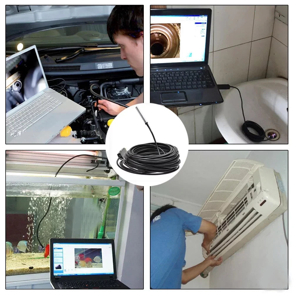 Camera 5.5mm Adjustable 20M 6 Moobody and Endoscope with LED Lights Cable