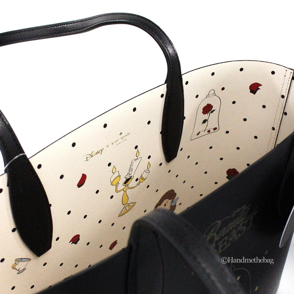 Beauty Small Reversible X Beast And Leather Handbag Kate The Disney Spade Tote