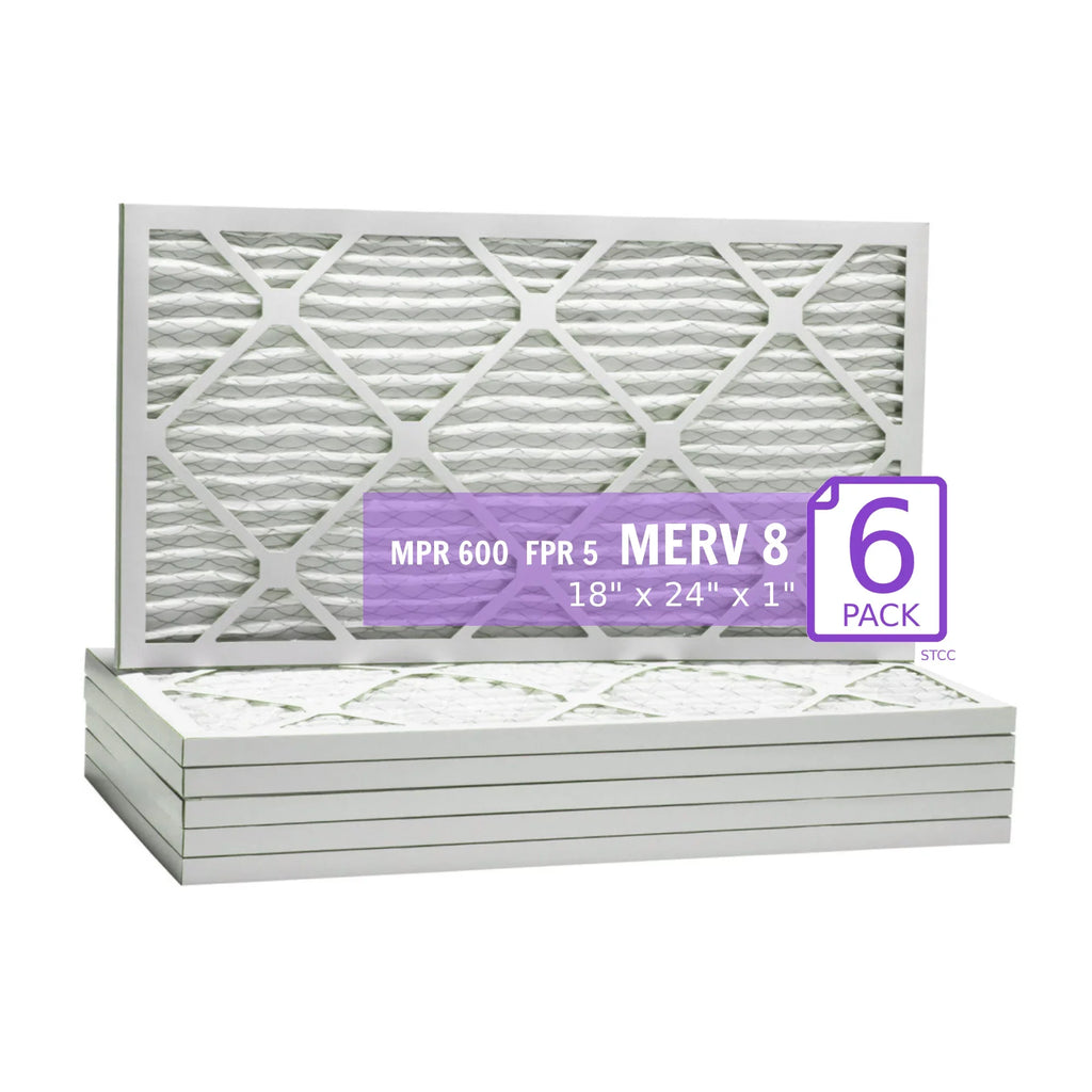 18x24x1, Filter, MERV 8, (6 Pack) Surface Purolator Pleated Mechanical DMK80 Extended atmospheric
