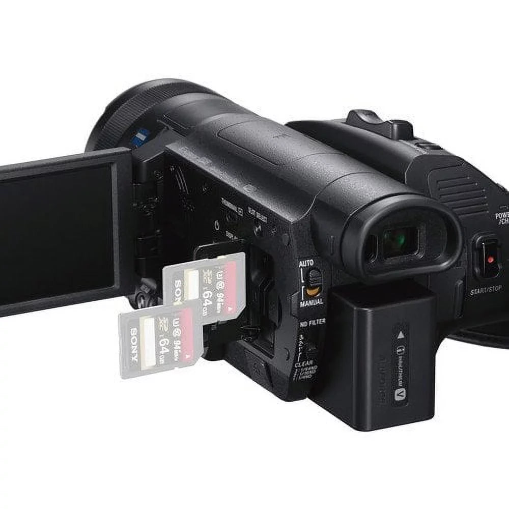 FDR-AX700 + Memory 128GB + Case Handycam with Card Sony Camcorder More HD Video - Carrying and Cable HDMI 4K Camera Star
