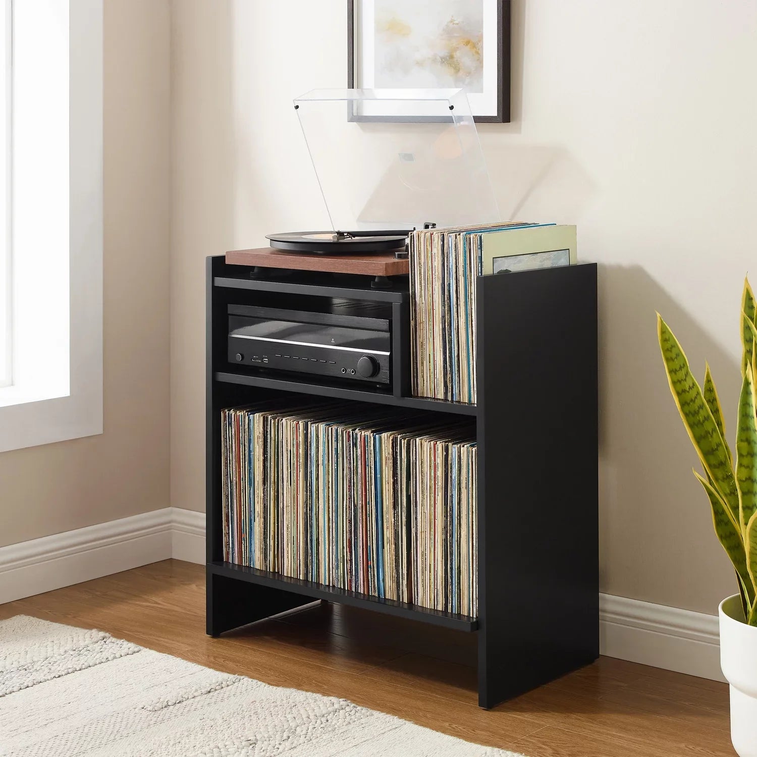 Furniture Entertainment Record Media Tv Stand and Vinyl Portland Crosley Center, Console Storage