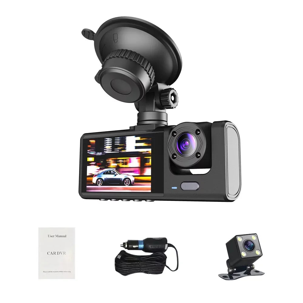 Loop Driving Lock One-Key Recorder Recording Inside Dashcam Night-Vision Camera Support Camera Dash DVR WiFi Front Screen 1080P & Inch & Rear version 2