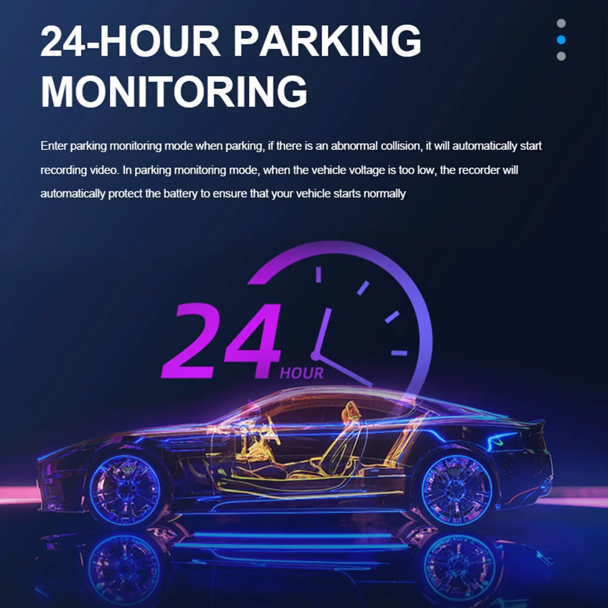 Night Parking Car 3.16inch with 170° Dash Wide Recording, Dashcam Super 1080P Cam Angle, TSV Screen, Driving Cars, Vision, Loop Monitor WDR, for Camera Recorder, Dual FHD