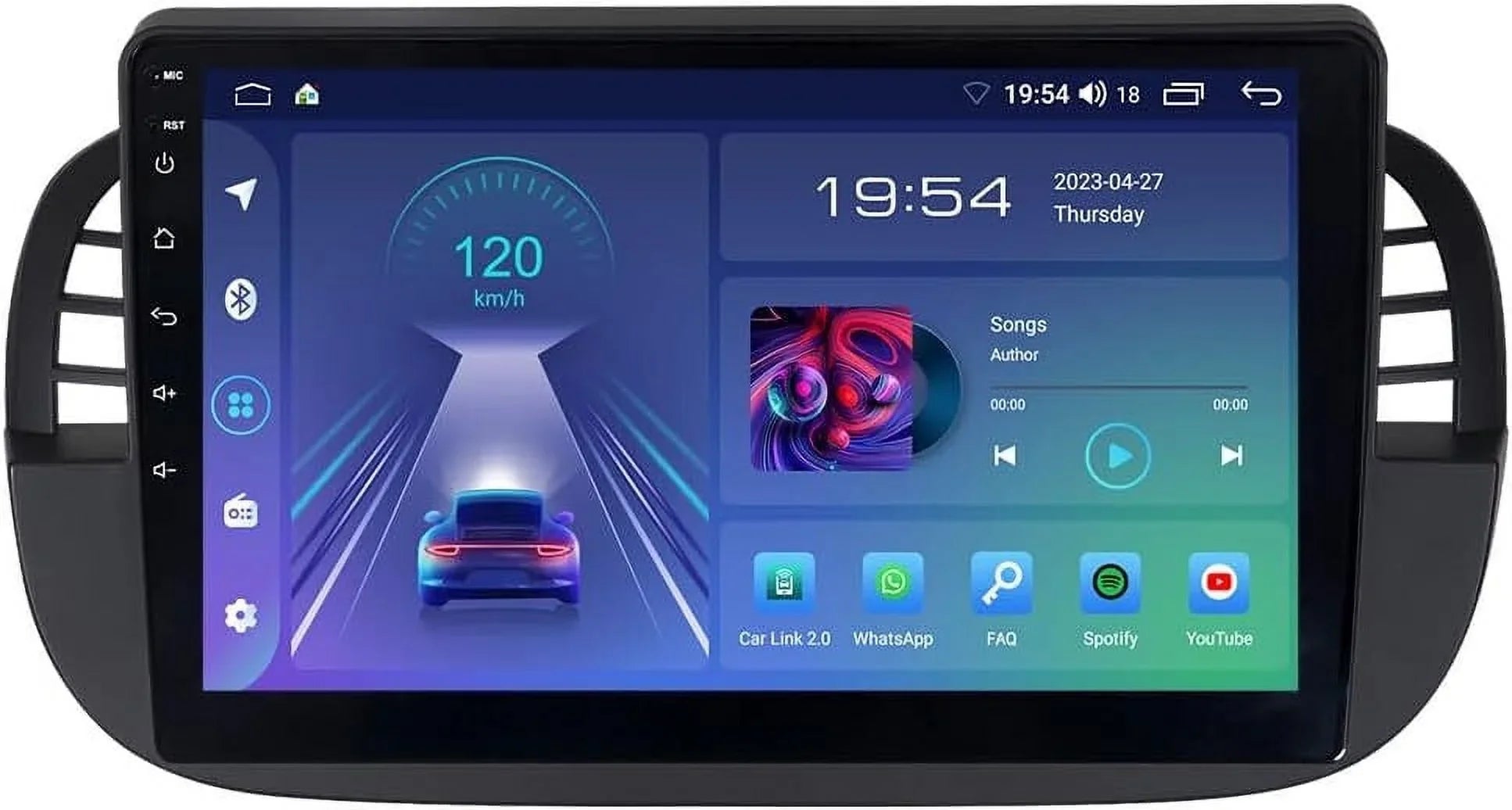 Fiat Car DSP 3+32GB Navigation Auto 500 Backup For 9" Android Radio AHD WIFI 2007-2015 GPS Camera Carplay Stereo