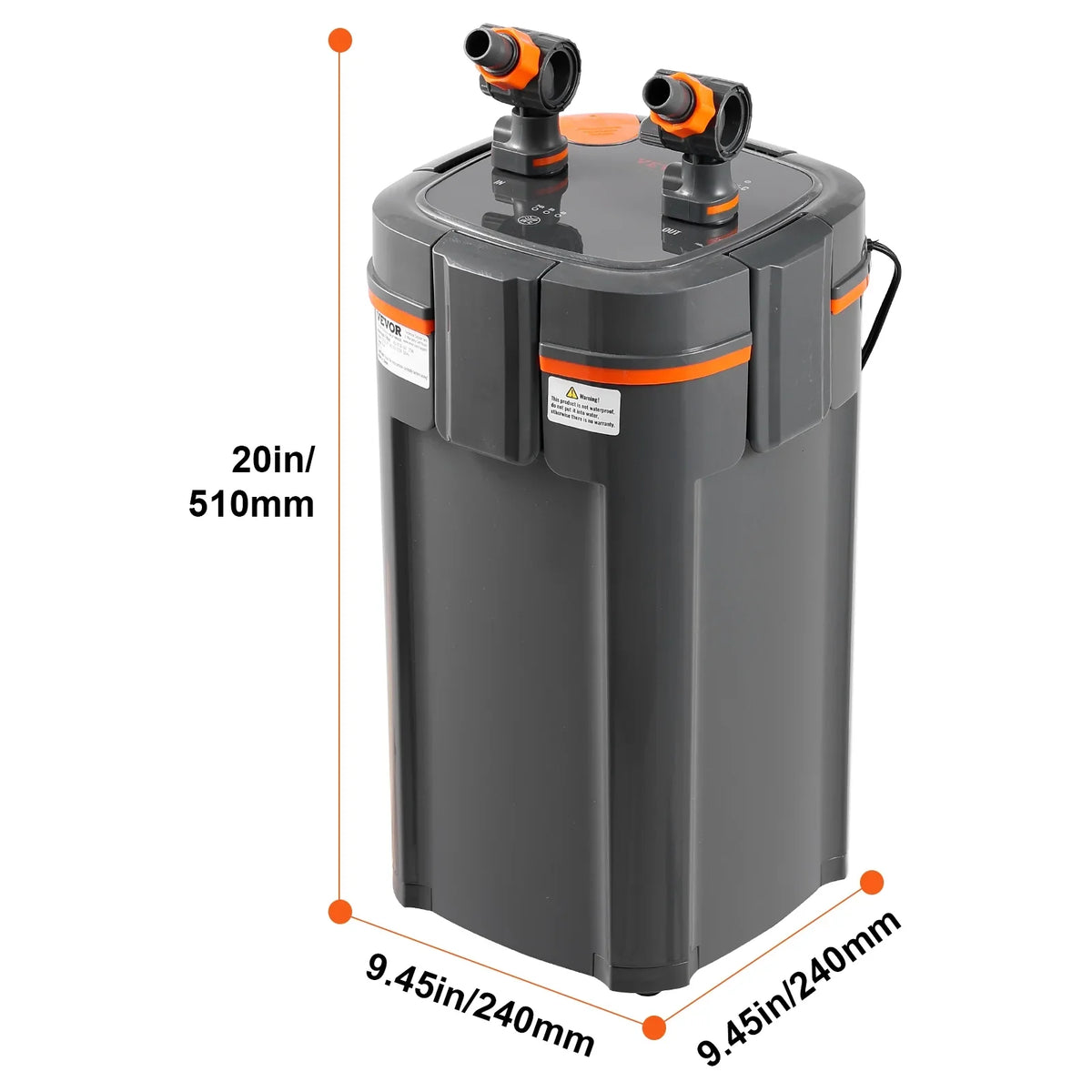 Filter Canister Gallon Lamp SKYSHALO UV Aquarium Tank Quiet 20w Fish 200
