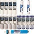 w/ (15 RO Osmosis Cartridges Filter GPD pcs) Set Replacement 50 Membrane Reverse