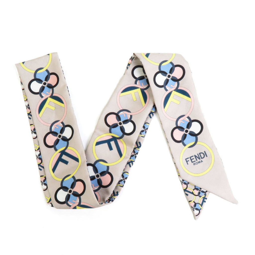 Multicolor (Good) Silk FENDI Muffler Scarf e58552f Women's Pre-Owned
