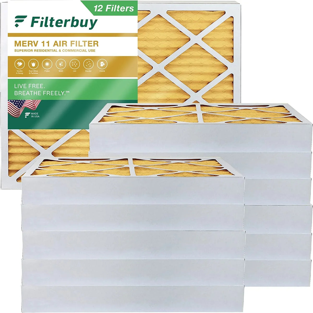 atmospheric Pleated HVAC MERV 10x16x4 Furnace (12-Pack) Filterbuy Filters AC 11