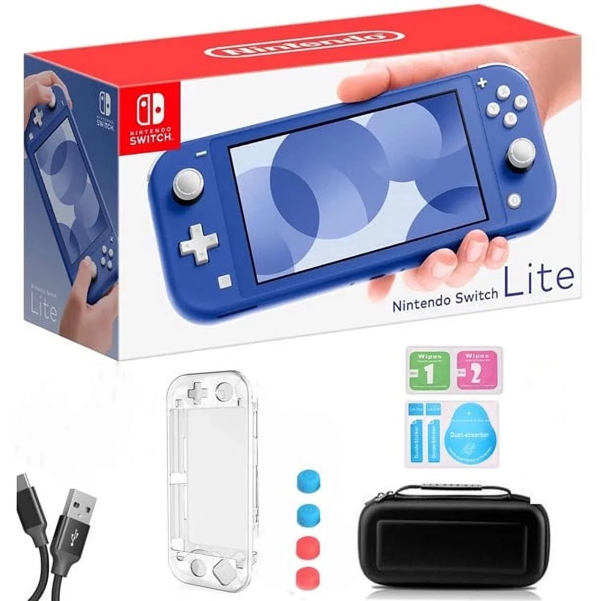 Control Carrying Speakers, 5.5" Pad, Plus Nintendo with Switch Display, Lite Bundle Touchscreen - USB Case Built-in 802.11ac Built-in cable Bluetooth, WiFi, +