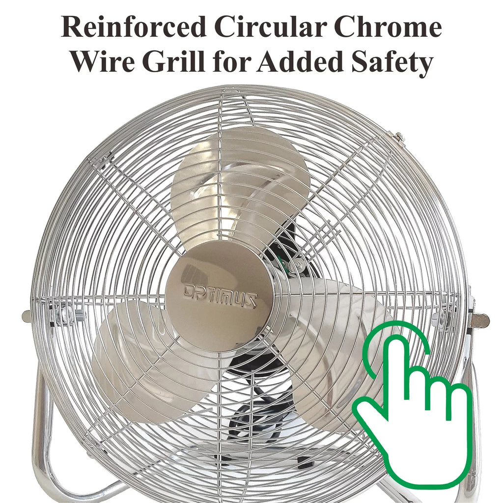 Industrial Fan, Inch Chrome 3 12 Heavy Optimus Duty Speed Aluminum F-4122