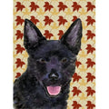 Leaves Australian House Kelpie Treasures Carolines Fall Canvas Size Portrait Flag