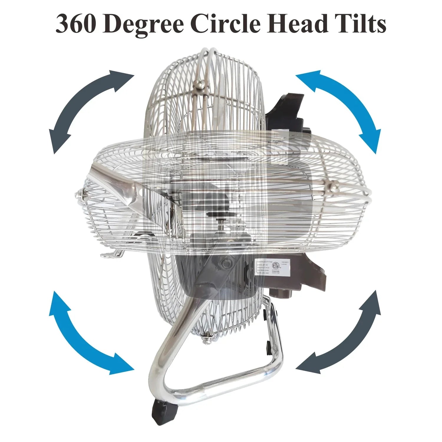 Industrial Fan, Inch Chrome 3 12 Heavy Optimus Duty Speed Aluminum F-4122