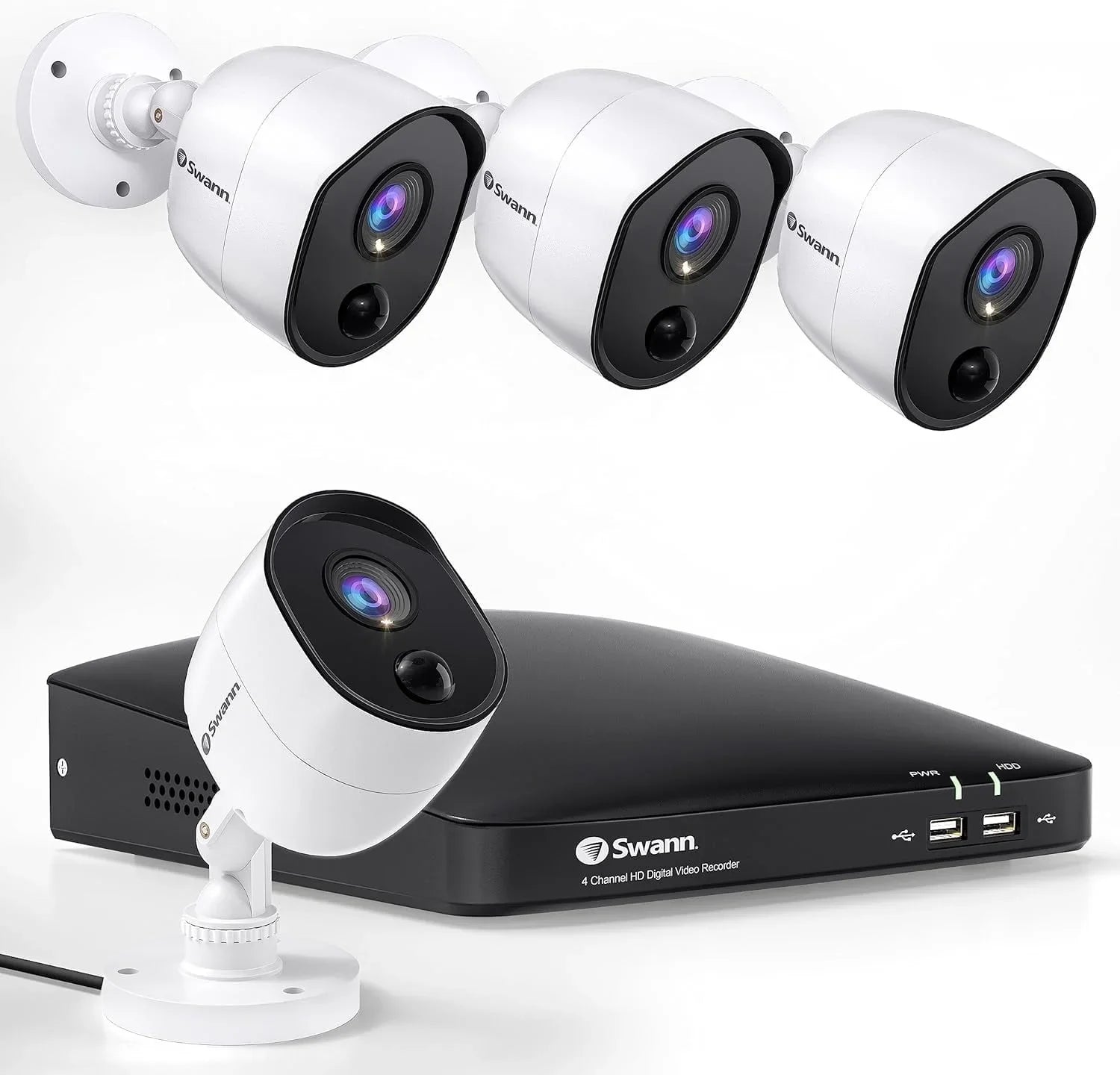 and Indoor Hardwired System Smart-Enabled Swann Camera DVR Outdoor Security