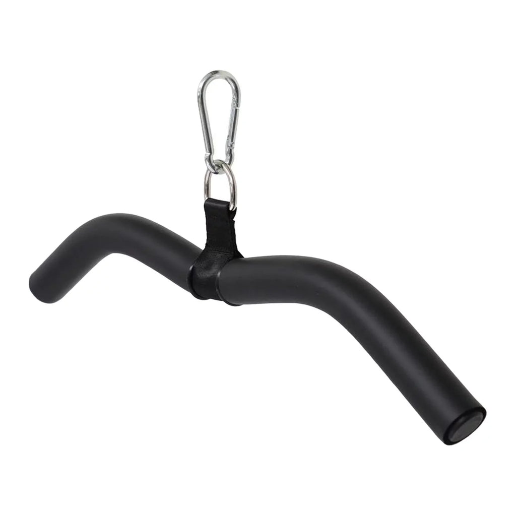 Gym, Training, Rubber Machine Pulldown Cable Attachment, Bar Full Handle Strength Rotation Body for LAT with Workout, and Bar