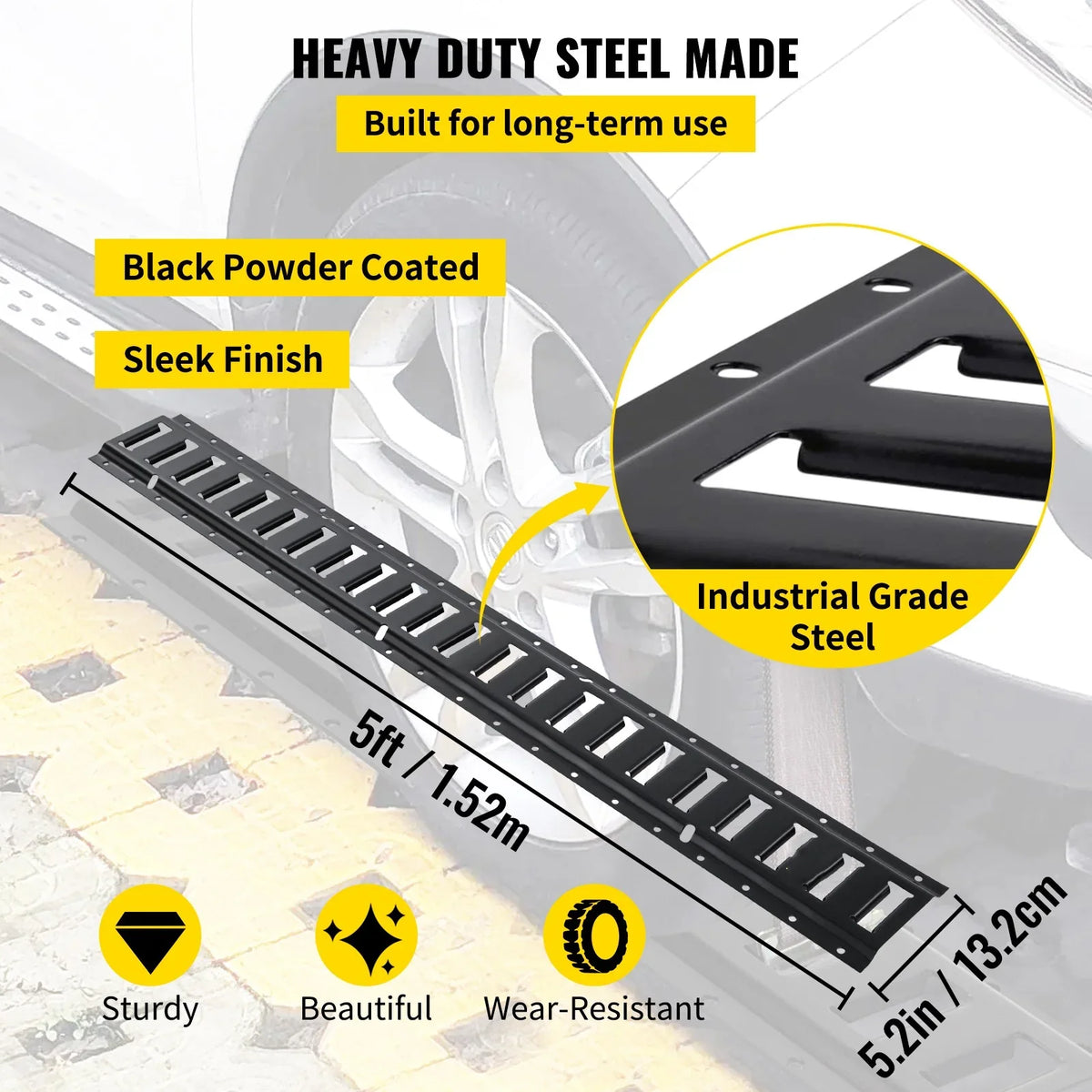 Tie Down E BENTISM 5-Feet Trailer Track Rails Track E Cargo 4PCs Rails Enclosed