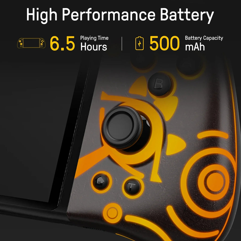 Colors/Paddle/Turbo for 7 Switch/OLED, - Mode Compatible Controller Controller Ergonomic Handheld Nintendo Zelda with Sheikah Joypad Funlab with Luminous Brown Switch LED for Fans
