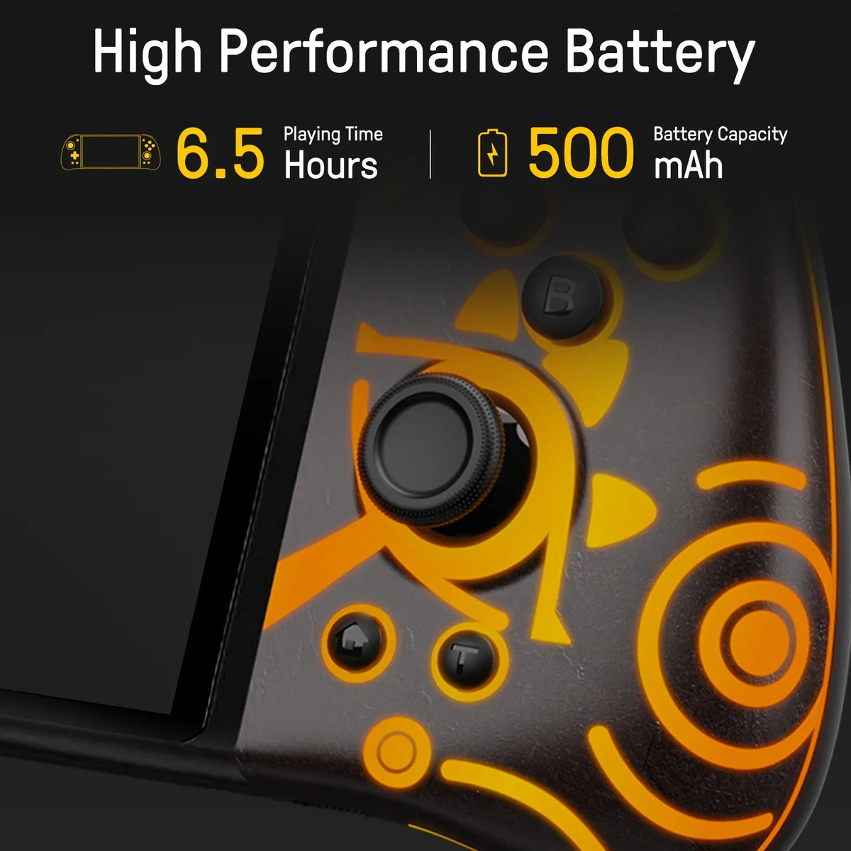 Colors/Paddle/Turbo for 7 Switch/OLED, - Mode Compatible Controller Controller Ergonomic Handheld Nintendo Zelda with Sheikah Joypad Funlab with Luminous Brown Switch LED for Fans