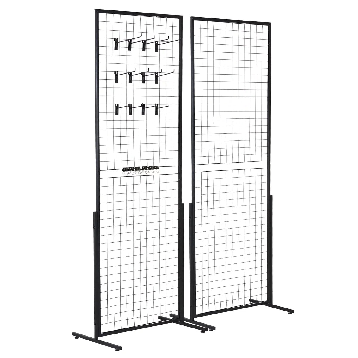 Extra Tower, Clips and for Panels Gridwall BENTISM Gridwall T-Base Grid Wire Display Art Hooks Shows, 2' 2 5.6' Racks Floorstanding, x Panels Packs Wall Double Side Display with Craft Retail with