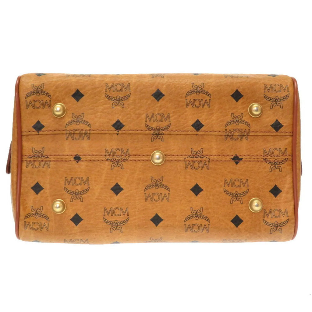 Canvas Handbag Visetos Brown (Pre-Owned) MCM