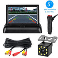 Display Backup Monitor View LED 5in Foldable Night LCD Car Rear Camera