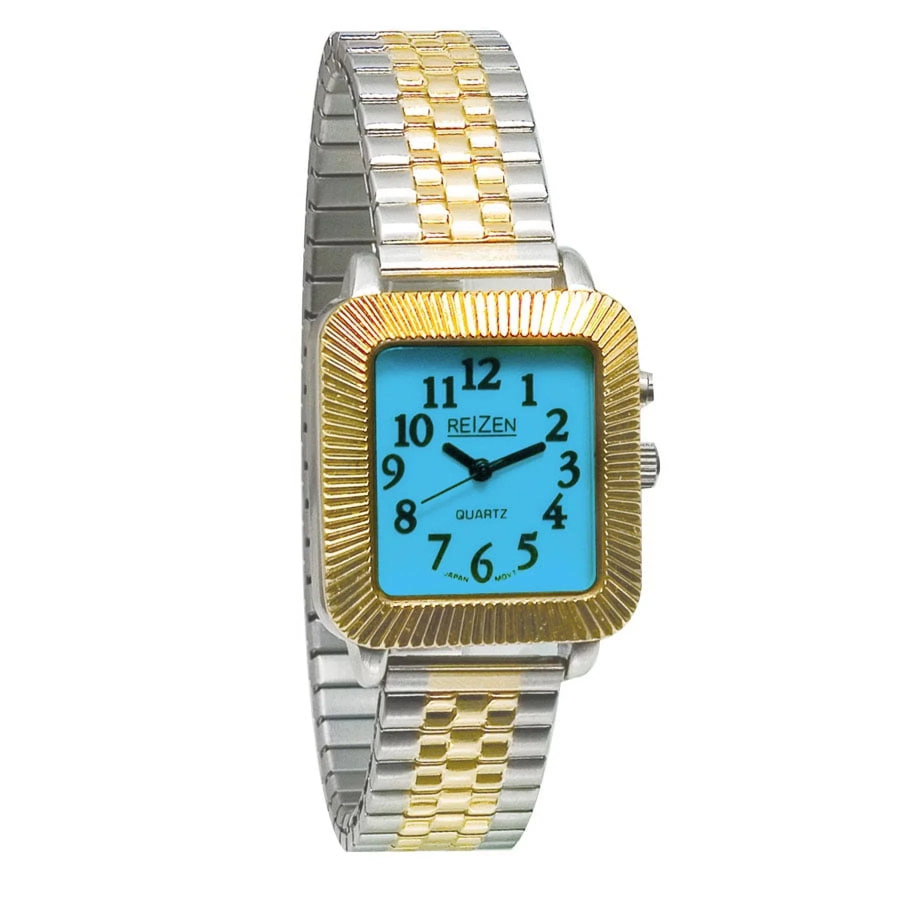 with Face Expansion Square Watch Unisex Band Glow-in-the-Dark -