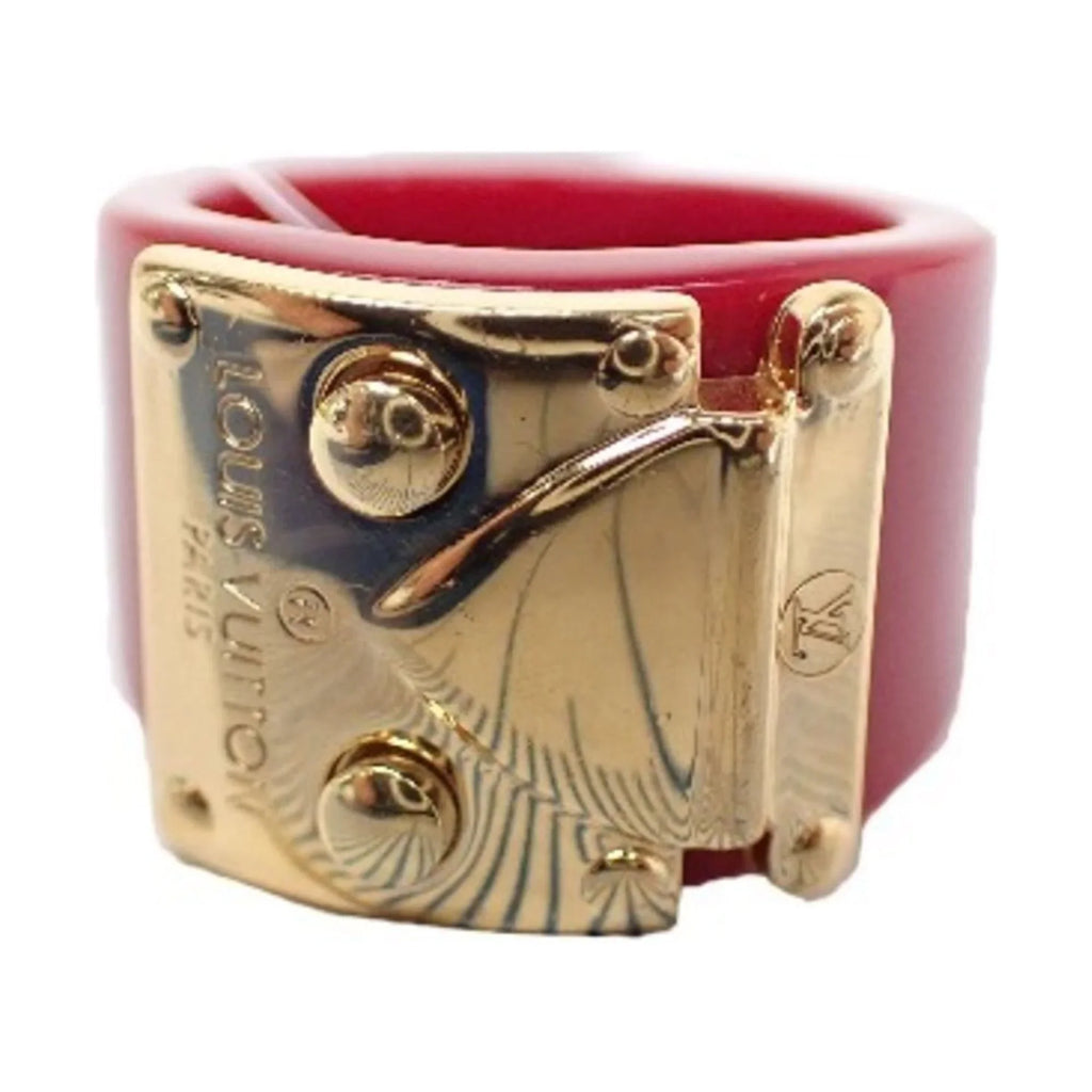 Plastic Louis GP L Vuitton LV size Ring VUITTON LOUIS (Good) Red x Pre-Owned