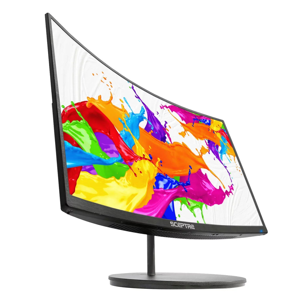 Curved Thin 24" Full Sceptre Monitor C248W-1920R LED Gaming VGA 75Hz Metal Ultra HDMI Speakers 1080P HD DisplayPort Black