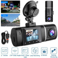 Lens Dash DVR G-Sensor 1080P Dual HD Recorder Car Camera Video Front+Inside Cam