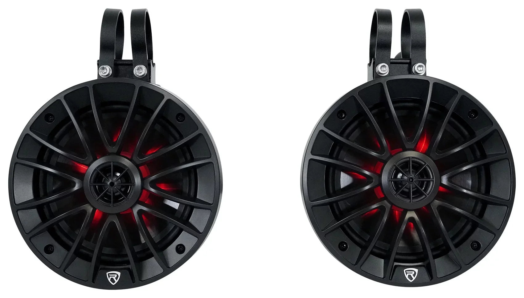 Rockville PT65BR LED 6.5 (4) inch ATV/UTV/RZR Powered For Tower Speakers Bluetooth