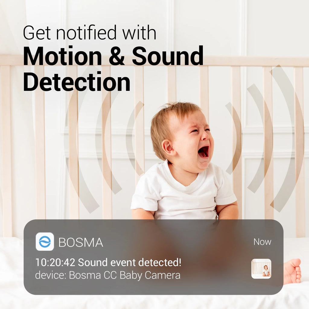 Audio, with Color Storage Security Indoor HD Angle, Motion Night Detection, 162° with Monitor, Camera Vision, Camera Baby Local app, WiFi 2 Way Free Super CapsuleCam Sound & Bosma 1080p Wide Phone Pro