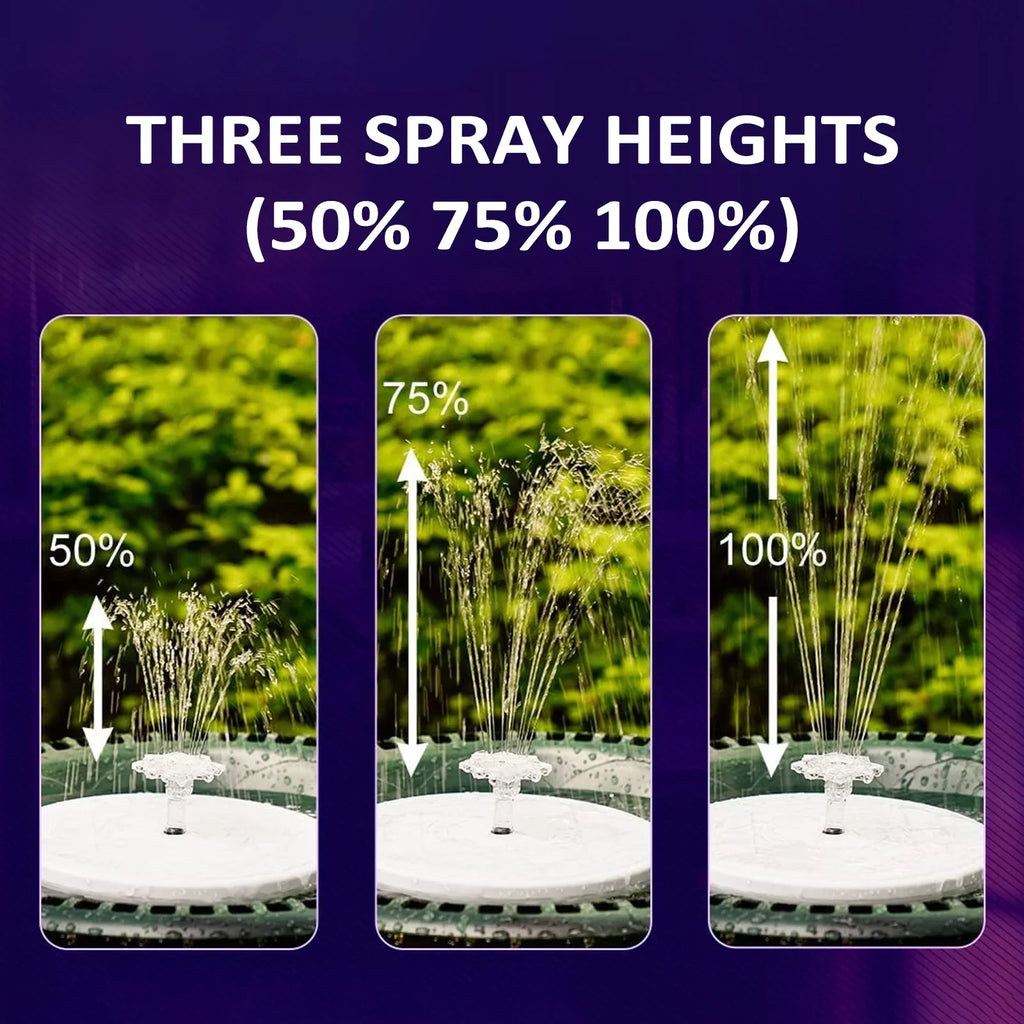 with Fountain Dcenta for Garden Pond Fountains Powered Light Solar Control Remote Bird Bath