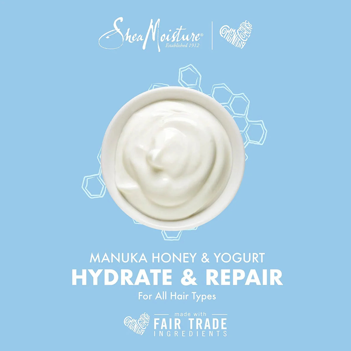 & Shampoo Conditioner Damaged Hair and Manuka Hydrate Repair 13oz Honey Yogurt SheaMoisture Shea Butter & For