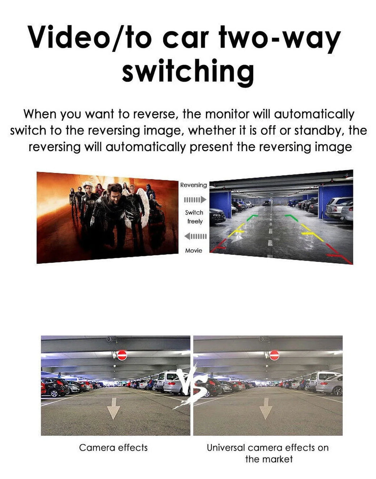 Night Vision Camera Wireless Paddsun Rear Kit Waterproof Backup HD Monitor Car 5" View