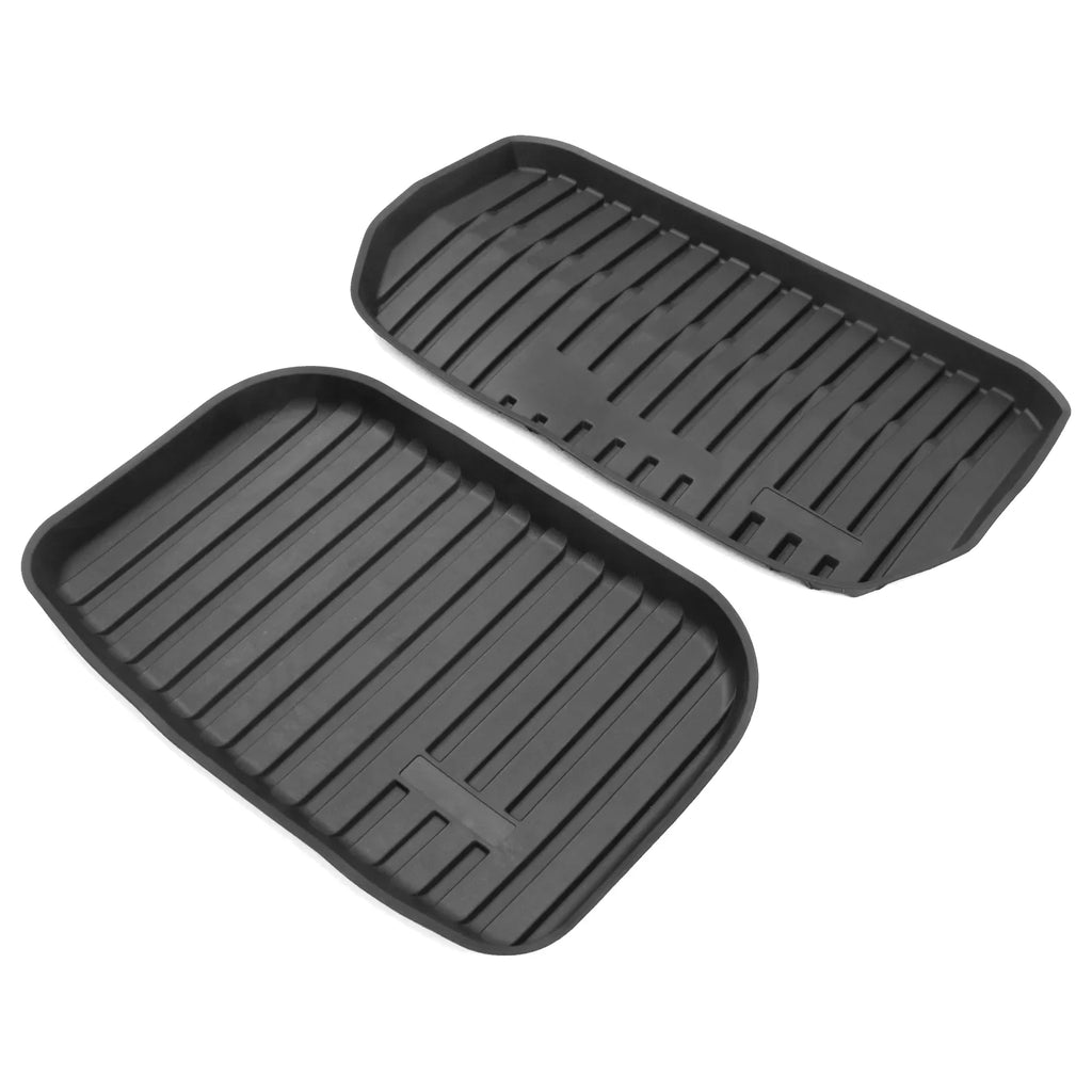 Waterproof TPE Mat Ikon Liner 2020-2023 Injection Cargo All Frunk Weather Model Anti-Slip Storage with Compatible Trunk Accessories Tesla Under Trunk Y Cargo Mats Interior Liner Black Motorsports