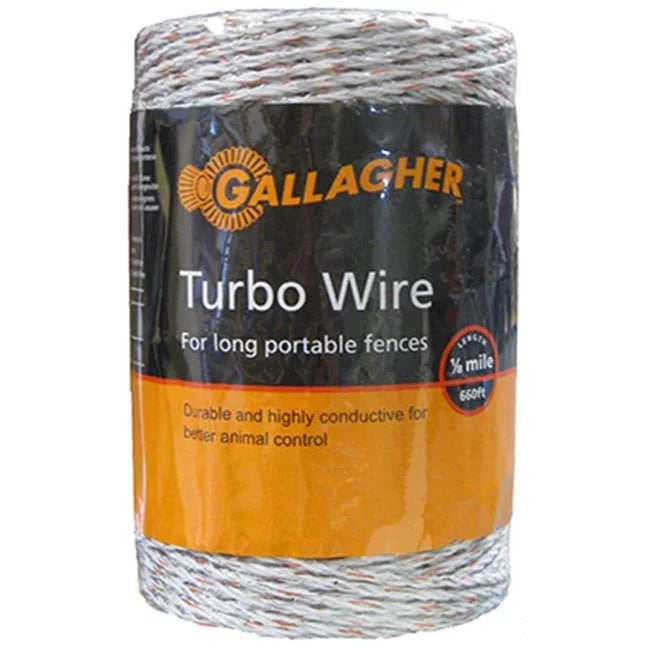 656 Wire Ultra White x Gallagher G62054 Turbo 0.07 in. ft. -