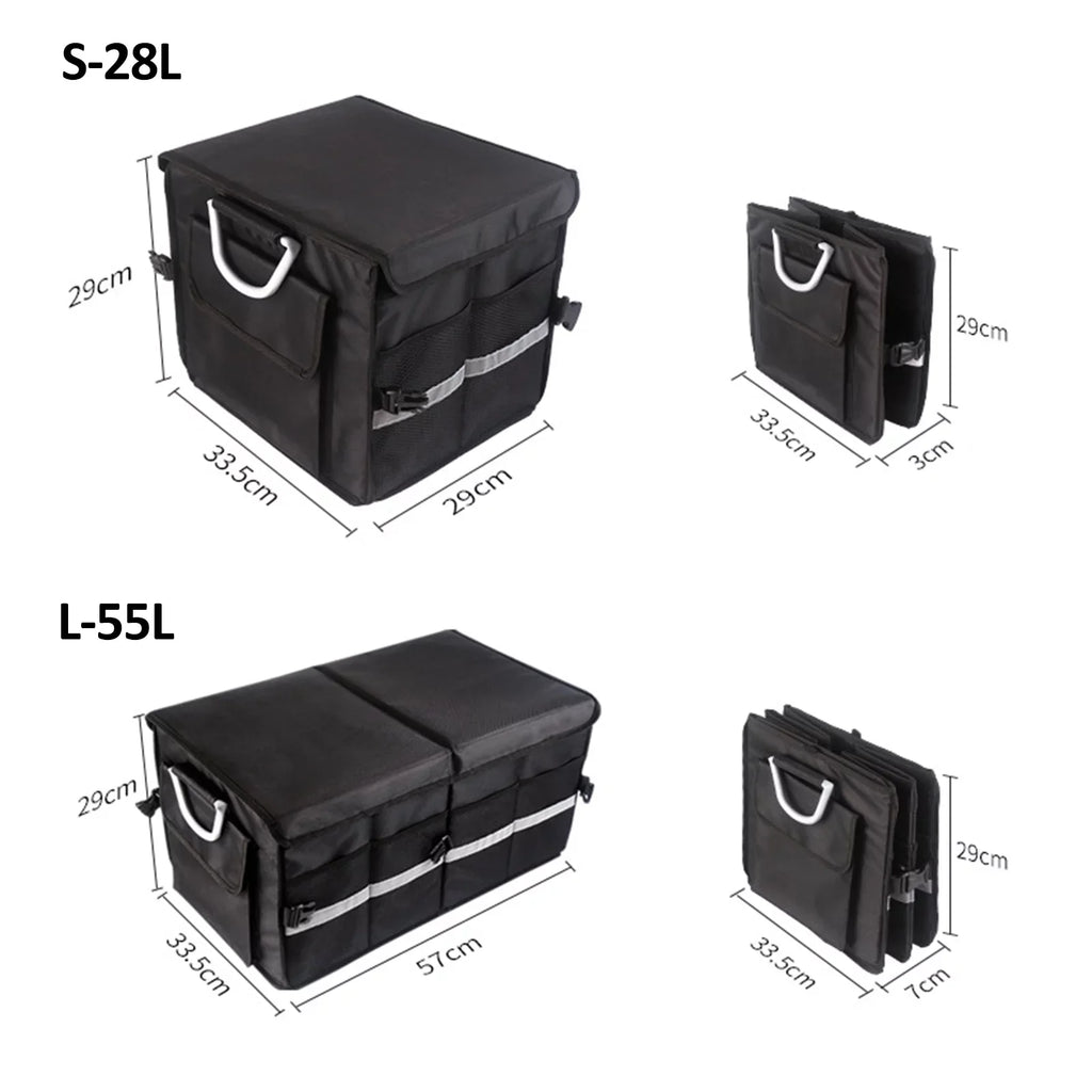 Strip, Folding Automotive Organizer, Organizer Trunk Andoer Storage Cargo Reflective with Oxford Car Capacity, 28L fabric Box