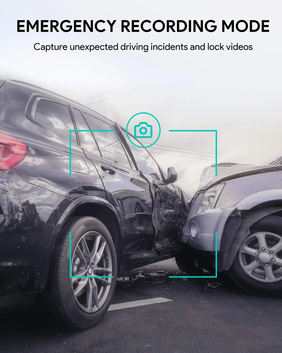 AUKEY Cam, Car Cars, for Angle Lens 1080P FHD Dash Dash Black-DR02 170-Degree Wide 6-Lane Wifi P Camera, Camera