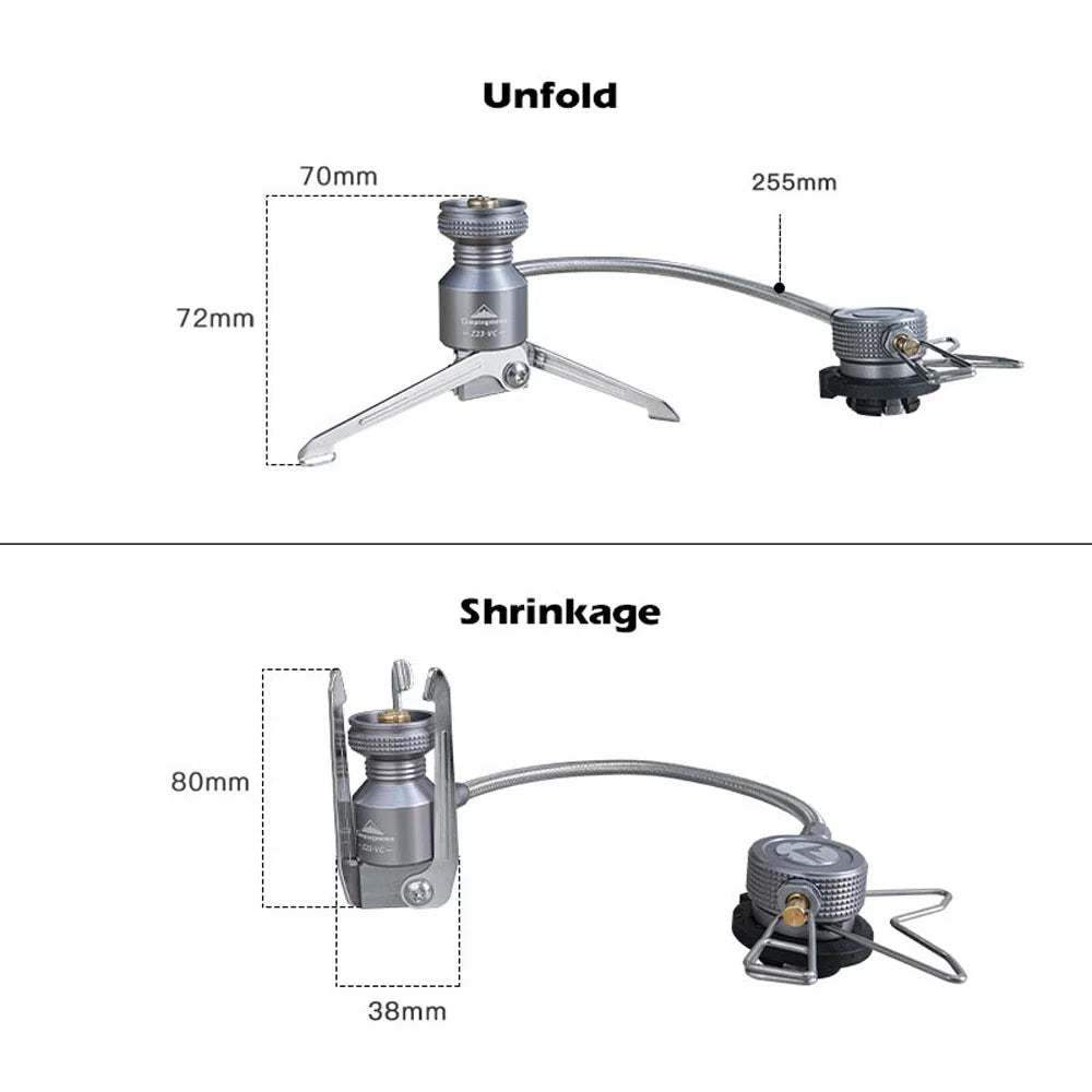 Tripod for Adapter Butanes Camping transportable Connector, CAMPINGMOON Canister Camping Equipment Cooking Stove