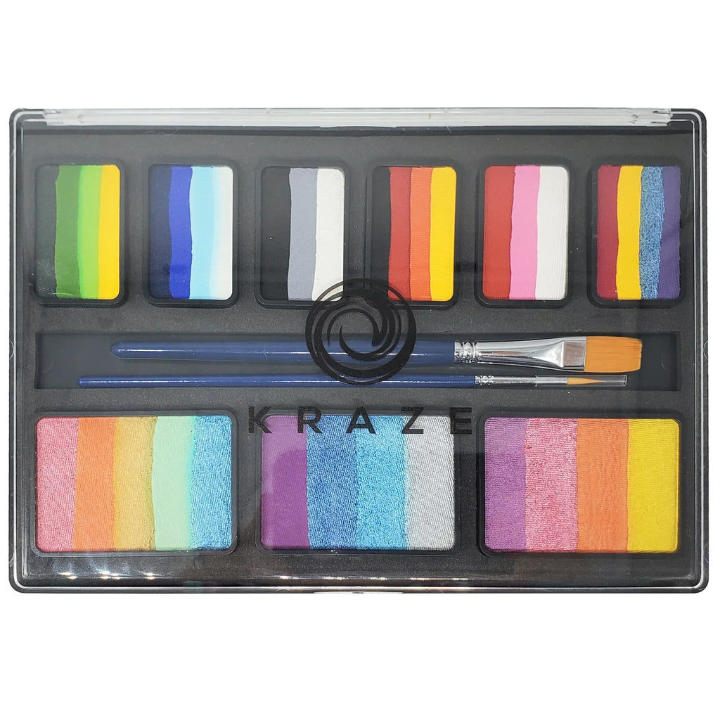Palette, for Kids Kit Skin, Water Non One Paint Sensitive Painting & Split Face Halloween Celebration Toxic Hypoallergenic, Makeup FX Cake Stroke Party Activated, Safe, Adults Face Professional Kraze