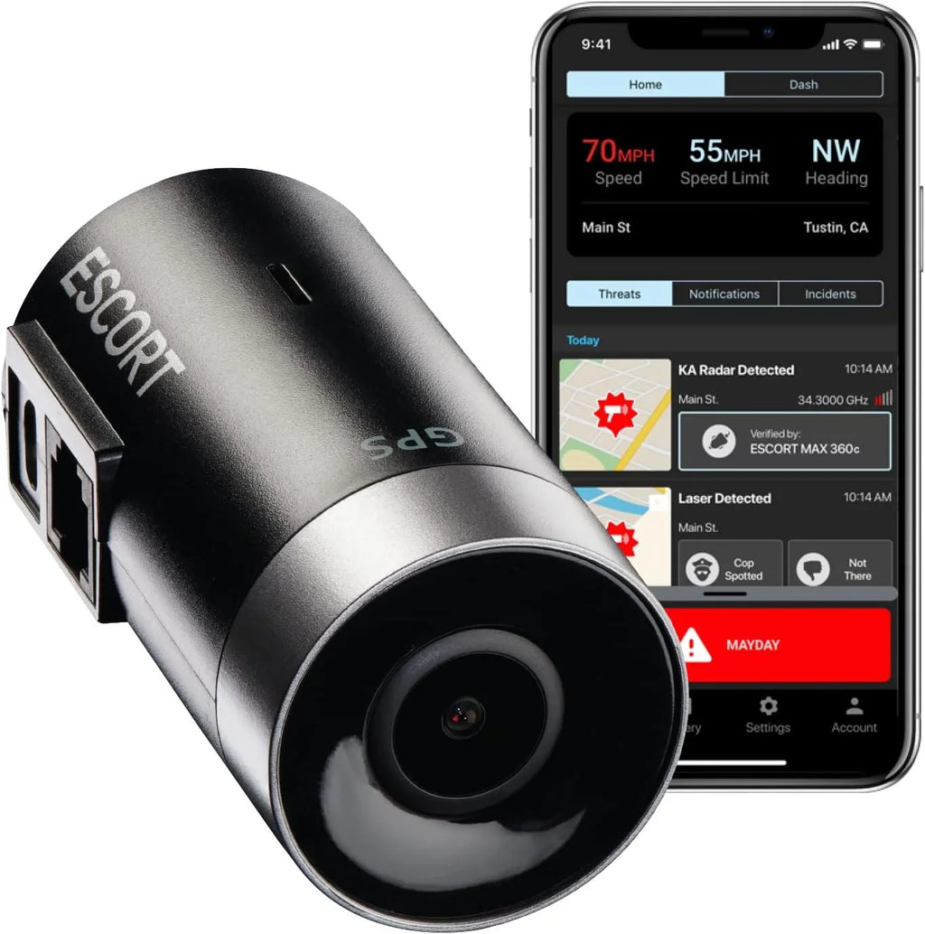 Smart ESCORT Wi-Fi Full CarPlay Dash HD & Cam 1080p Band Camera, M2 Video - Mounted Dash Radar Dual