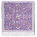Lilac Pavlovo Storm Posad Shawl in Spring Wool
