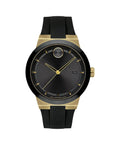 Swiss strap Ion-Plated Steel Gold Movado Watch Bold Case, Fusion Silicone Men's