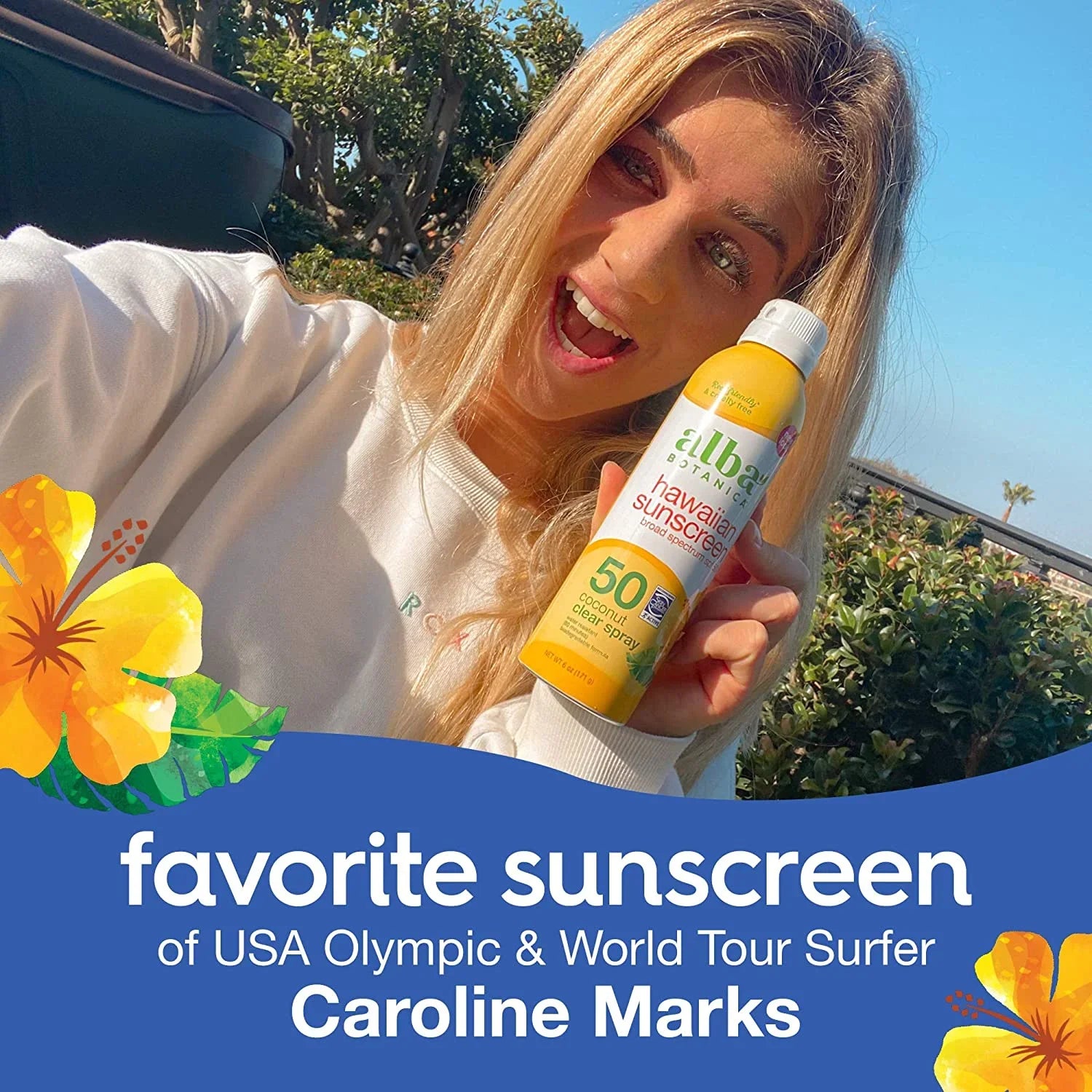 8 SPF (4pack). Oz Spray, 50, Clear Clear, Hawaiian Alba Botanica Coconut, Nourishing Fl Sunscreen
