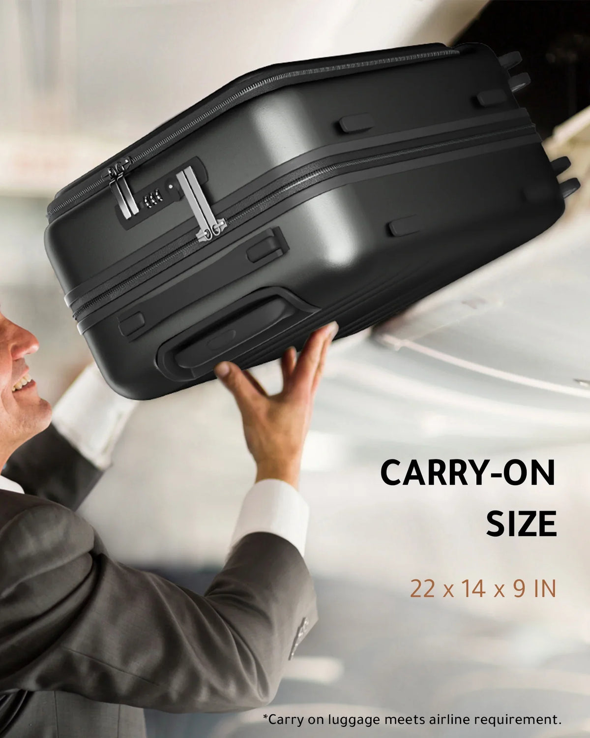 on Hardshell with Carry Front USB Luggage, Port Pocket and LUGGEX Expandable Suitcase