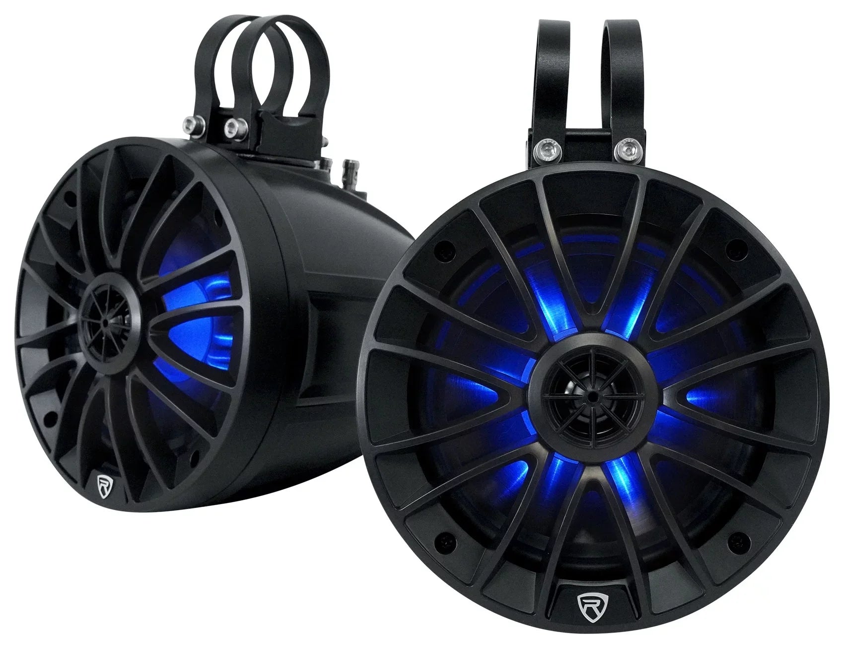 Rockville PT65BR LED 6.5 (4) inch ATV/UTV/RZR Powered For Tower Speakers Bluetooth